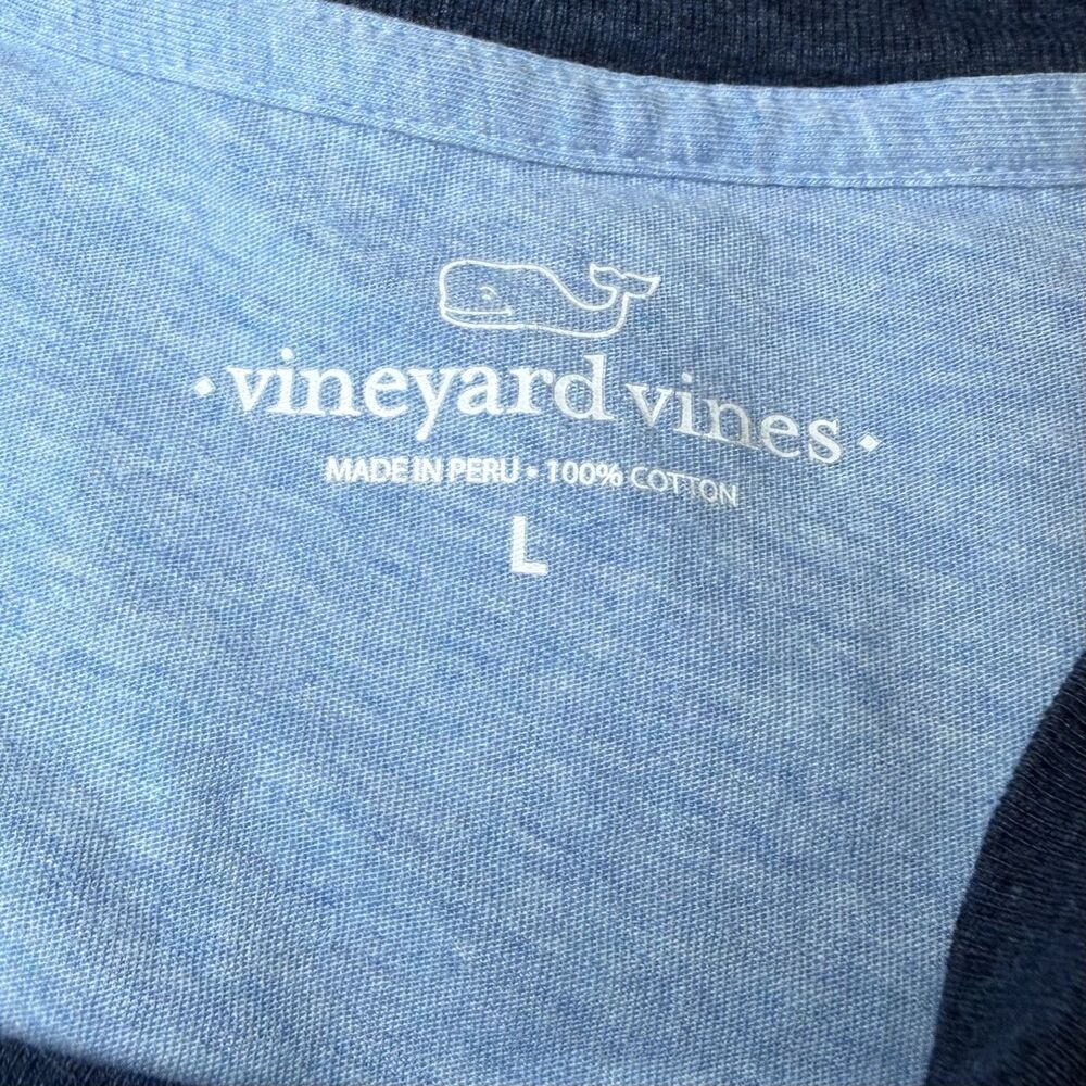 Vineyard Vines Mens Size Large Lot of 2 Long Sleeve Pocket T-Shirt Blue Casual - Picture 5 of 16